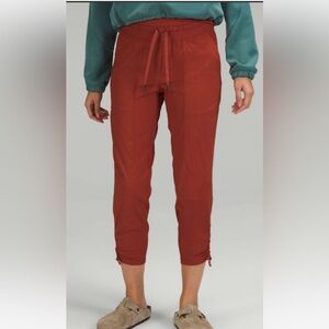 Lululemon Dance Studio Crop Pant. Beautiful Red/orange color. Size 10.